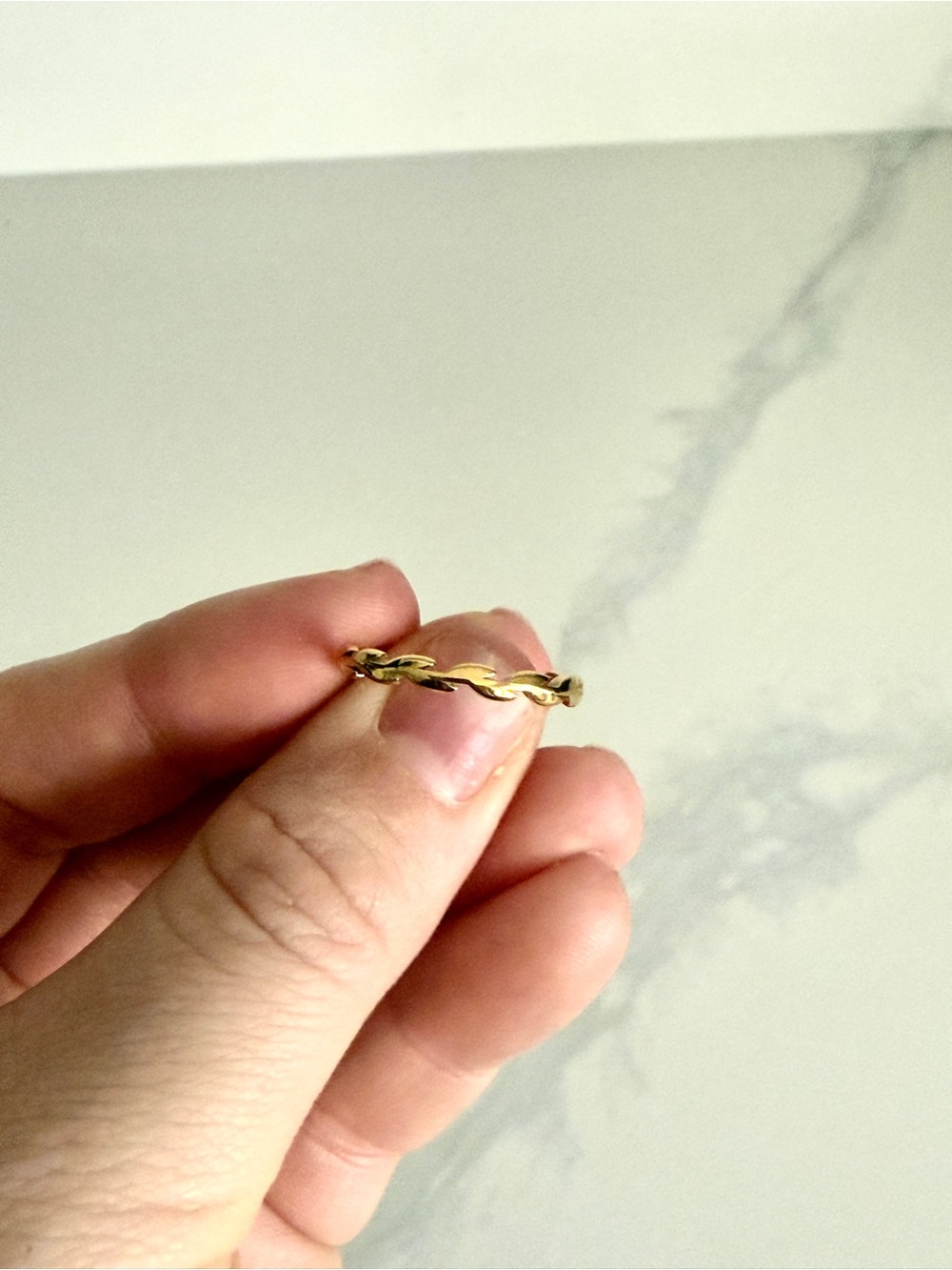 Gold Tone Statement Ring & Stackable Rings Set - Picture 6 of 6
